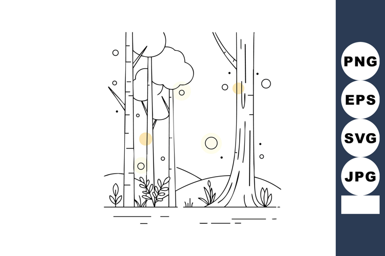 Black And White Tree Clipart Image 21