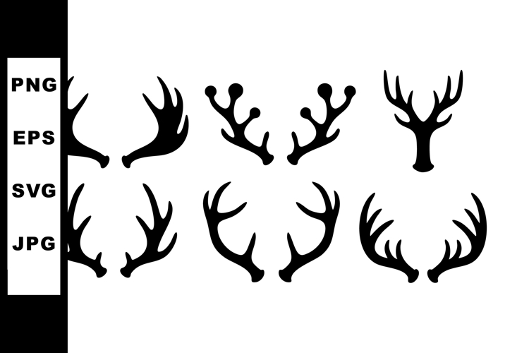 Deer Antlers Silhouette Image 13