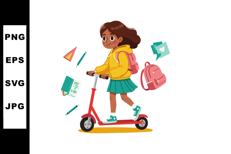Scooter Clipart Image 2