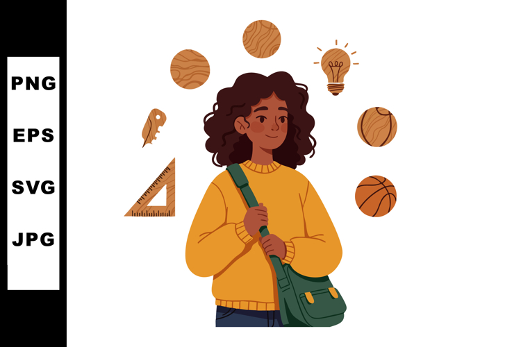Curly Hair Clipart Image 4