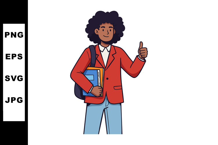 Curly Hair Clipart Image 3
