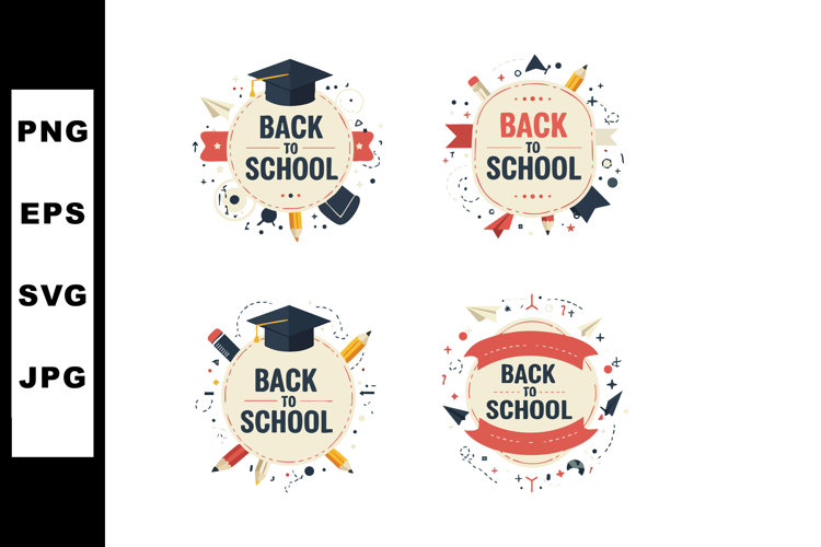 Back to School Education Design Elements with Graduation Cap example image 1