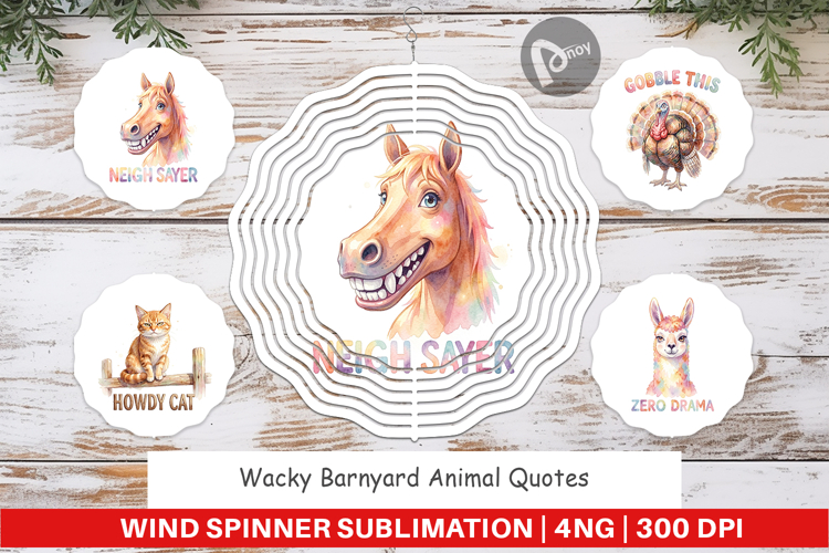 Wacky Barnyard Animal Wind Spinner