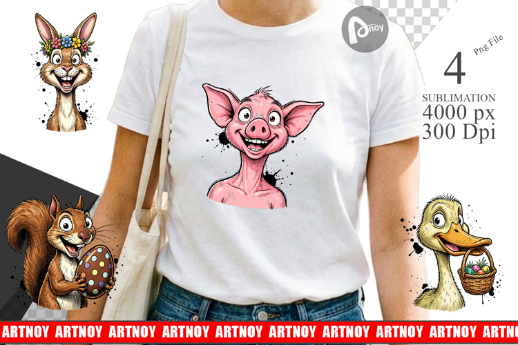 Wacky Easter Animal Sublimation