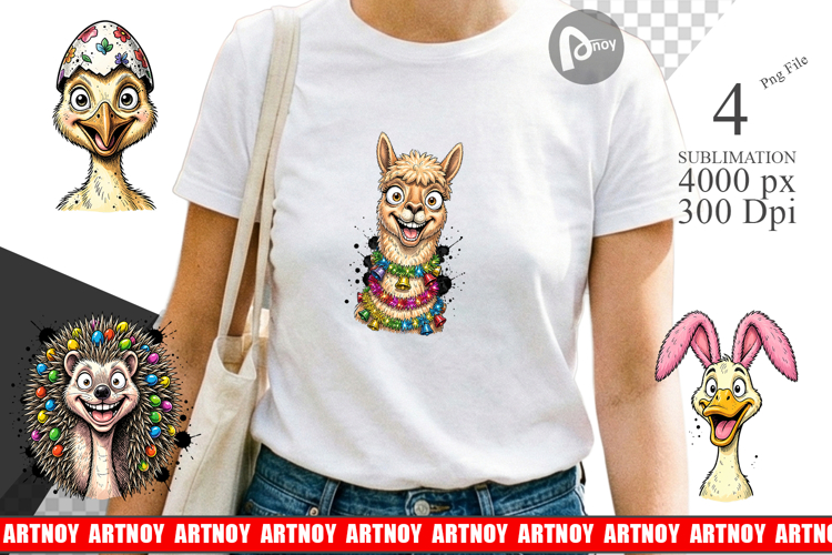 Wacky Easter Animal Sublimation