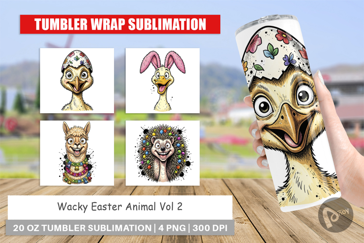 Wacky Easter Animal Portrait Tumbler