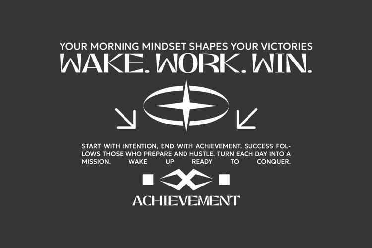 Wake Work Win Urban Typography T-shirt Design