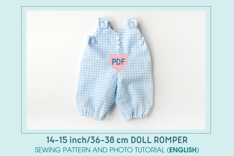 Romper for a 14-15’’/36-38 cm Waldorf Doll PDF sewing patter