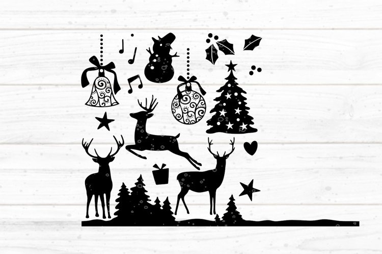 Forest Christmas decoration Cutting file SVG DXF FCM