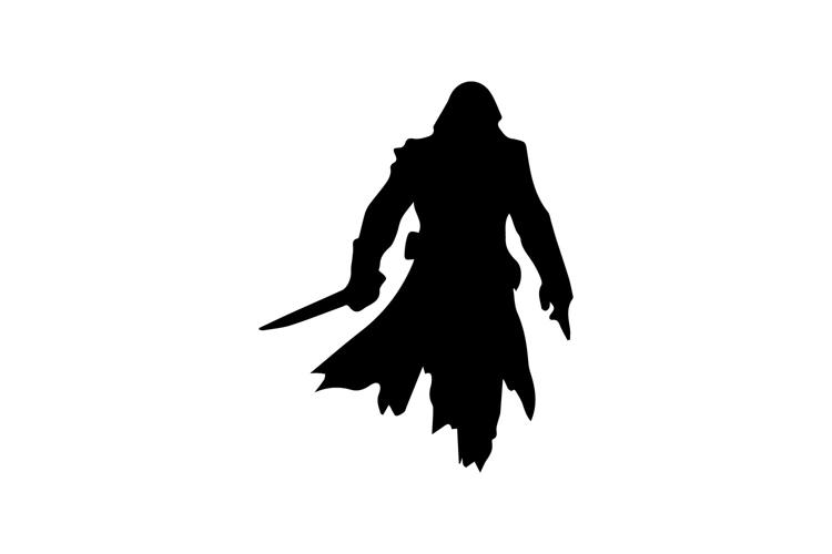 Walking Assassin Silhouette Illustration Design