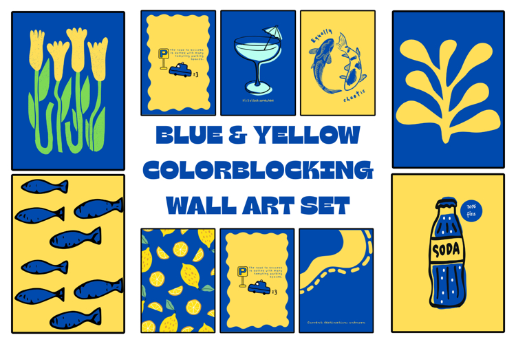 Modern Color Block Wall Art Printable