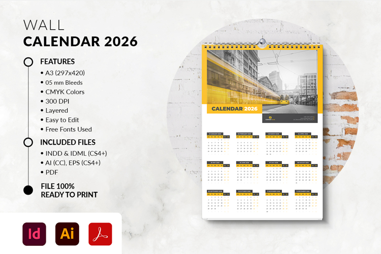2026 Wall Calendar Printable