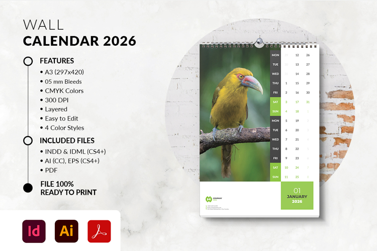A3 Calendar 2026 Printable