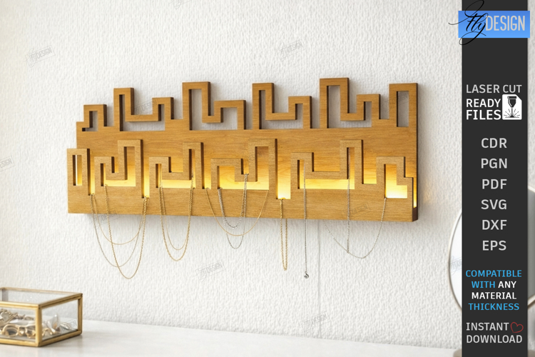 Wall Jewelry Organizer Laser Cut | Wall Decor | Wall Display