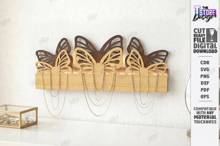Wall Jewelry Organizer Laser Cut | Boho Design | Wall Decor