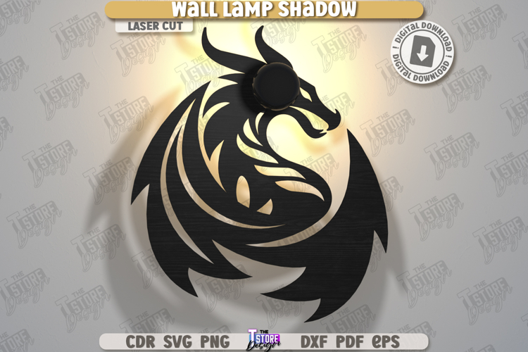 Wall Lamp Shadow Laser Cut|Wooden Night Light|Home Décor SVG