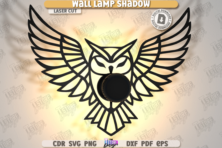 Wall Lamp Shadow Laser Cut|Wooden Night Light|Home Décor SVG