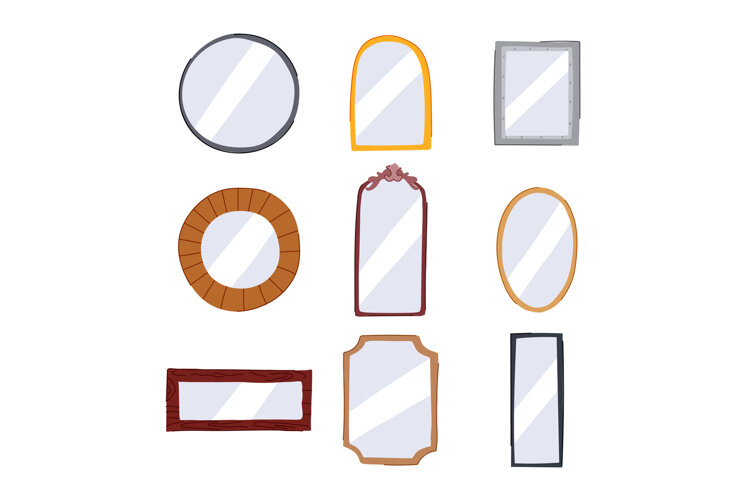 wall mirror set cartoon (6570756)