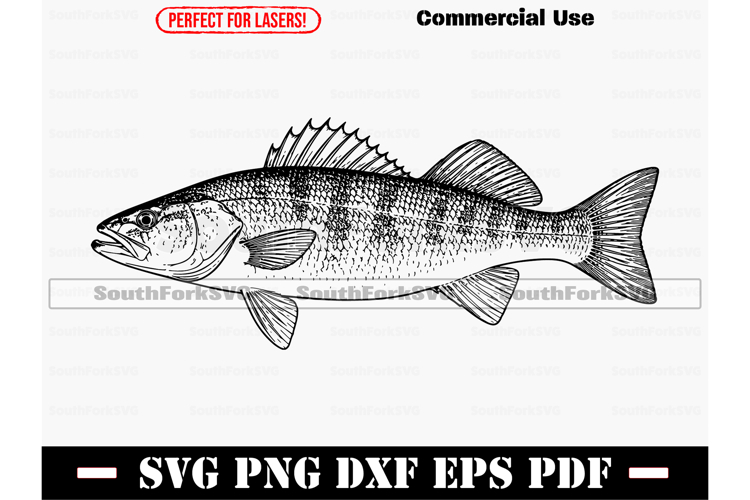 Walleye SVG PNG EPS PDF DXF
