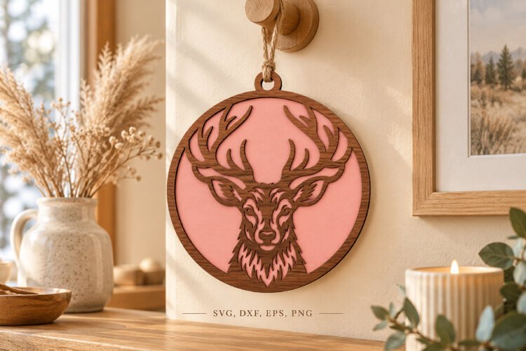 Walnut Stag Ornament example image 1