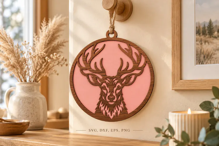 Walnut Stag Ornament