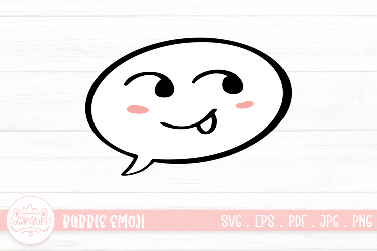 Want it Bubble Emoji Character Illustration