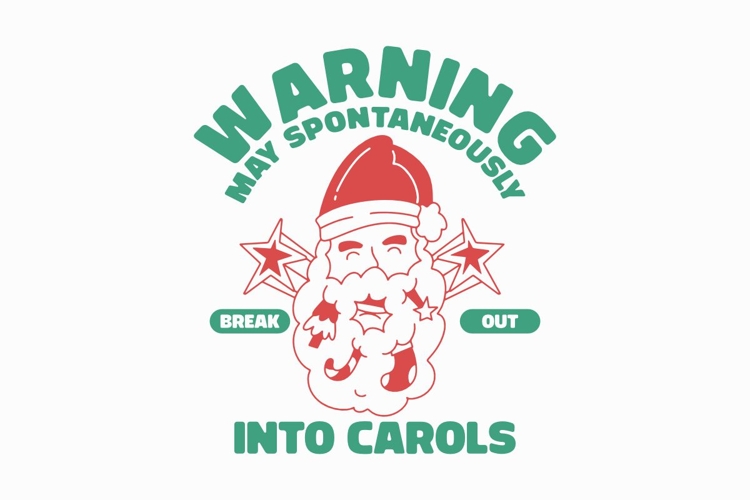 Warning May Spontaneously Into Carols T-shirt Christmas