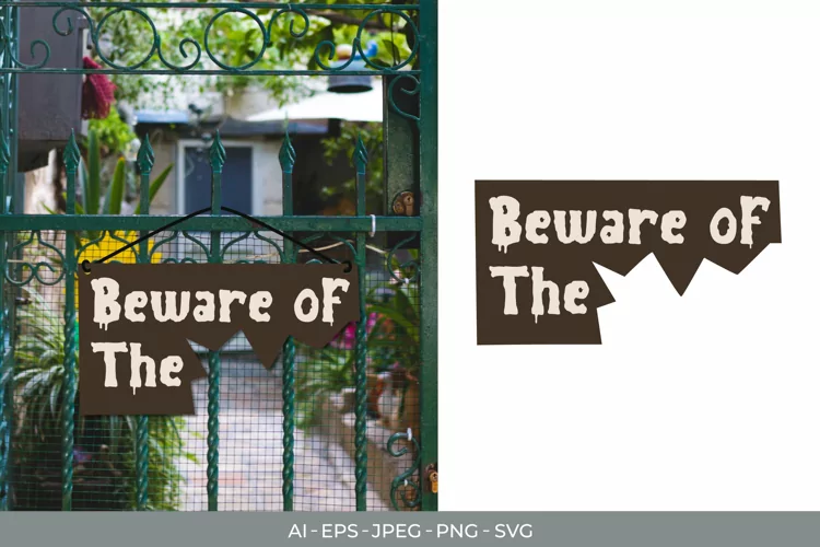 Creepy Warning Board Text Lasercut Board