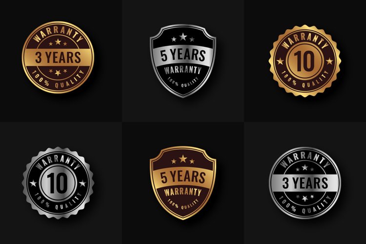 Warranty Editable Badges Collection