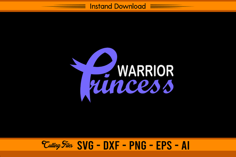 Warrior Princess Stomach Cancer SVG Design