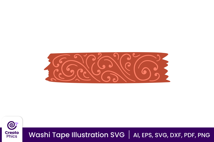 Decorative Washi Tape SVG | Vector Illustration