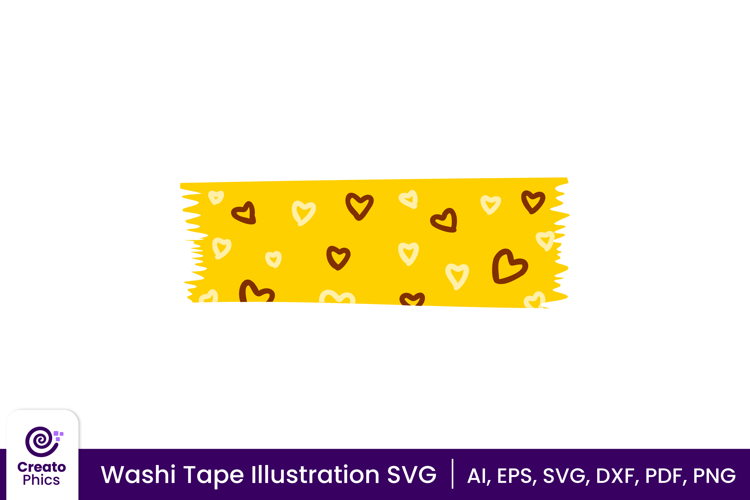 Decorative Washi Tape SVG | Vector Illustration