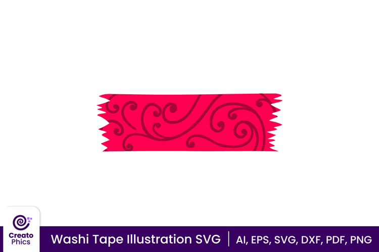 Decorative Washi Tape SVG | Vector Illustration