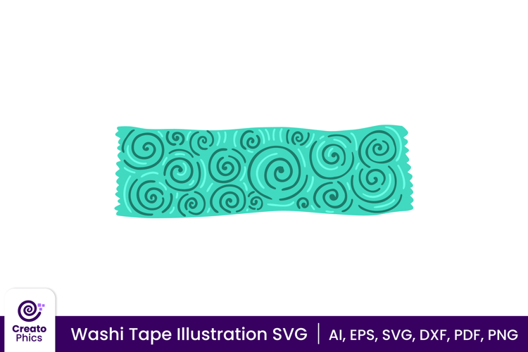 Decorative Washi Tape SVG | Vector Illustration