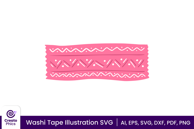 Decorative Washi Tape SVG | Vector Illustration