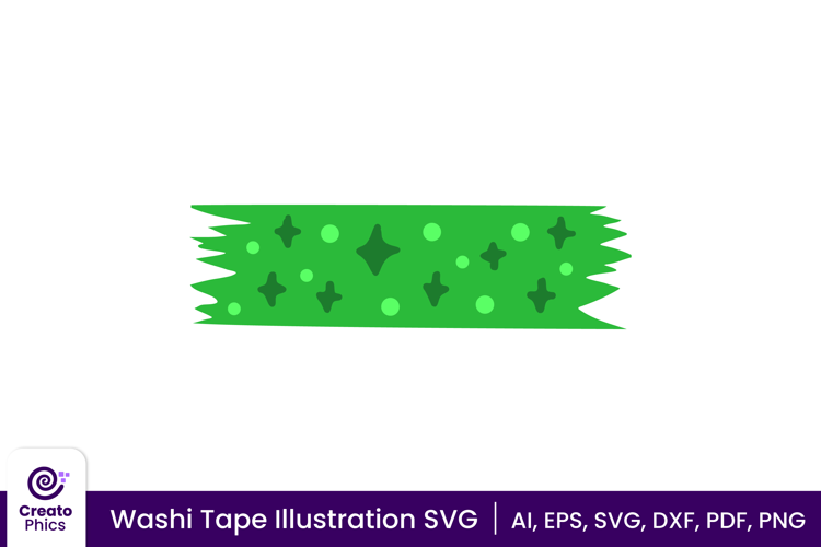 Decorative Washi Tape SVG | Vector Illustration