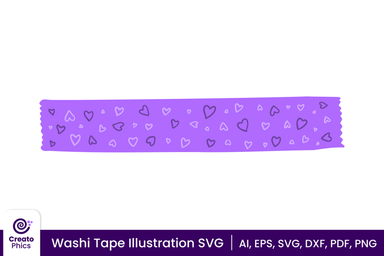 Decorative Washi Tape SVG | Vector Illustration