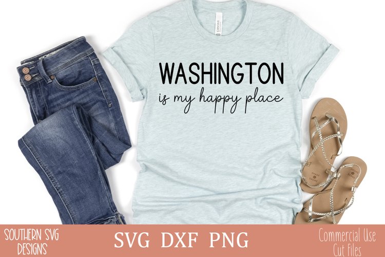 Washington Is My Happy Place SVG / svg cut file example image 1