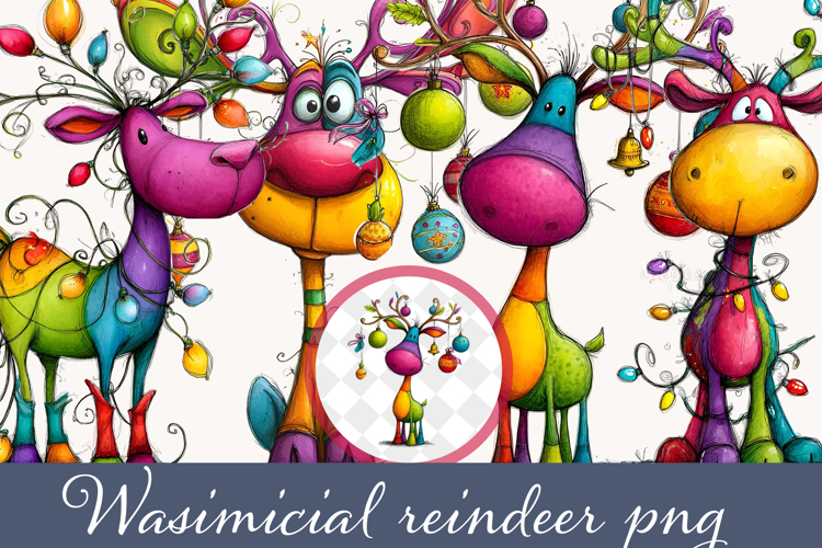 Whimsical reindeer Sublimation png
