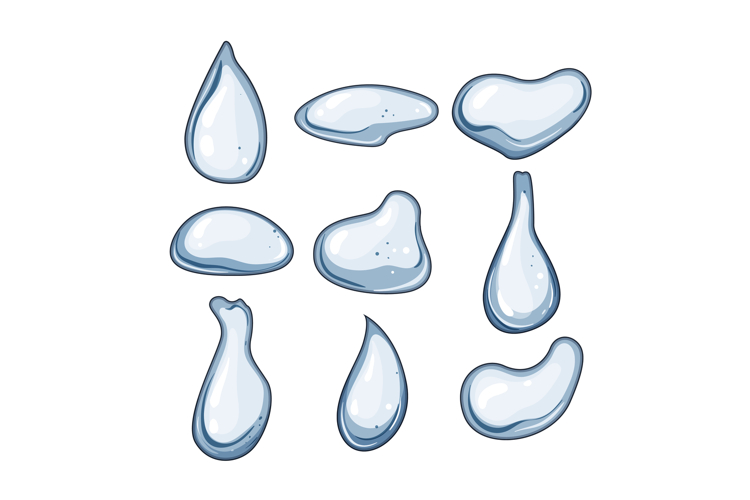 Cartoon Water Drops Image 7