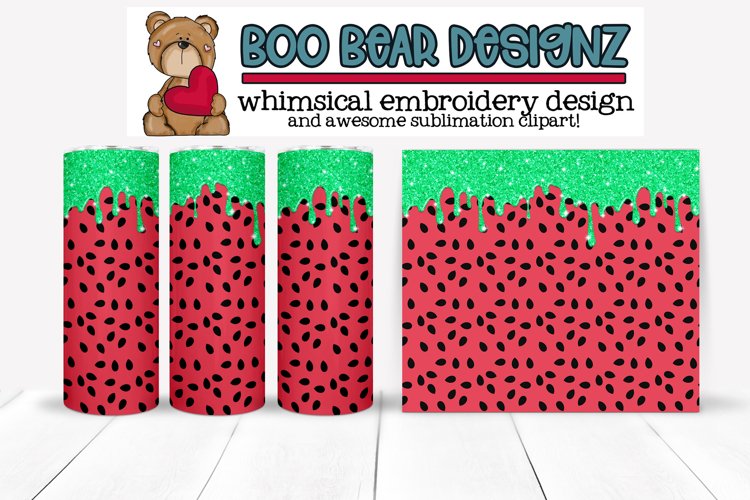 Watermelon sugar sublimation tumbler design