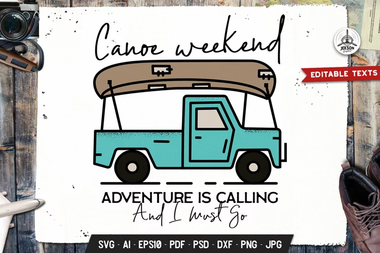 Water Sport Vector | Canoe Adventure