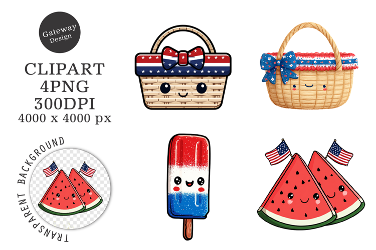 Watercolor 4th Of July Clipart