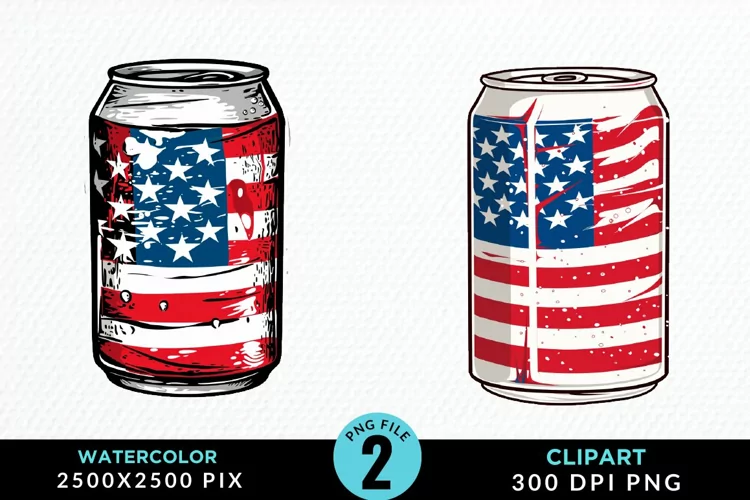 Watercolor 4th of July Graphics Clipart