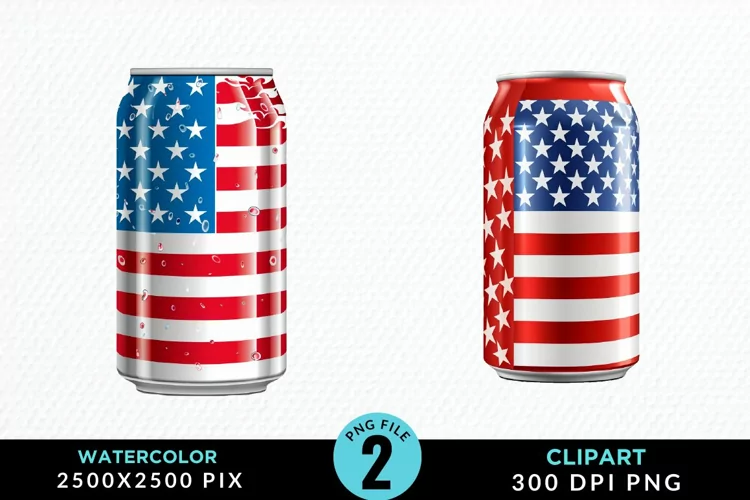 Watercolor 4th of July Graphics Clipart