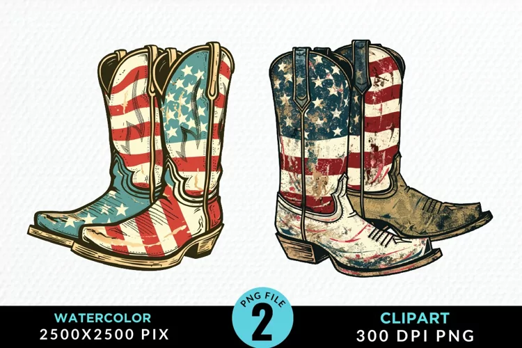 Watercolor 4th of July Graphics Clipart