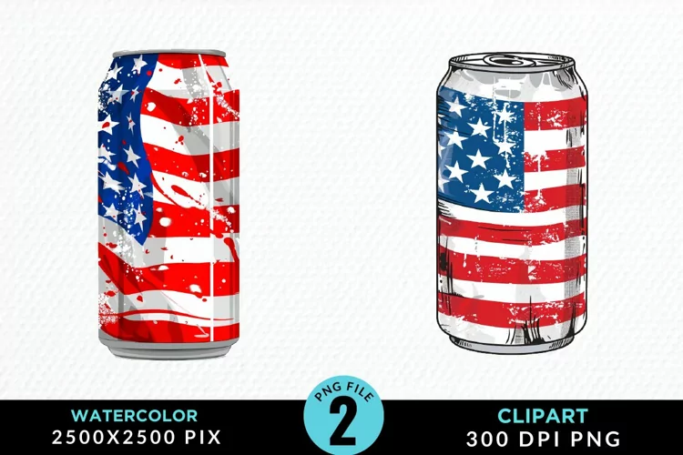Watercolor 4th of July Graphics Clipart
