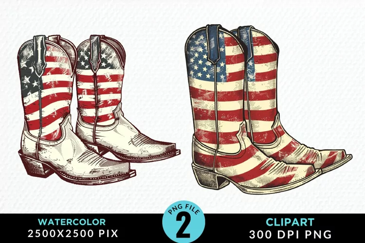 Watercolor 4th of July Design Clipart