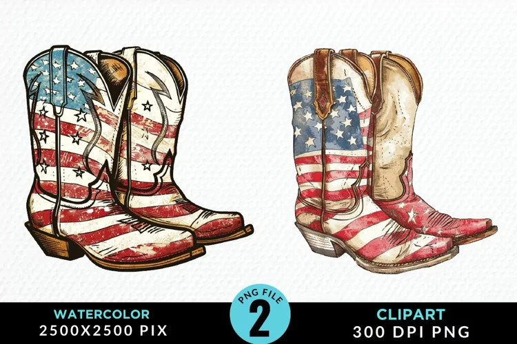 Watercolor 4th of July Design Clipart