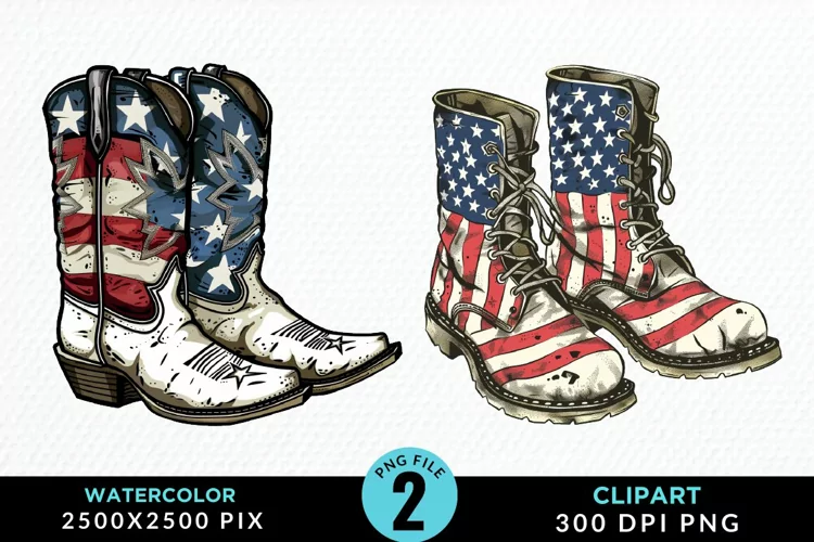 Watercolor 4th of July Graphics Clipart